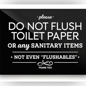 Black and White Bathroom Sign/ home or business use.